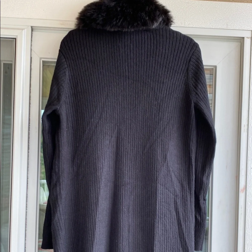 Brand new Show Me Your MuMu Black Cardigan with Faux Fur Collar Size Large - Picture 10 of 10